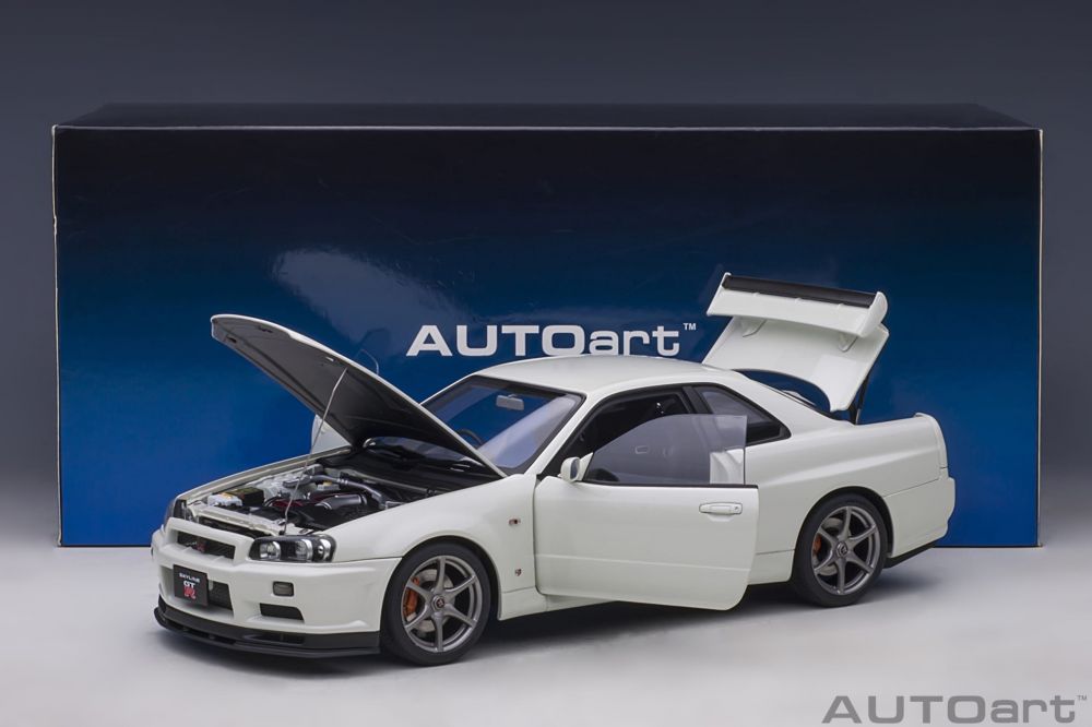 AutoArt Nissan Skyline R34 V-spec II 1:18 bijela