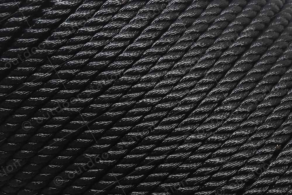 Brodski konop za sidro 10mm 15m crna