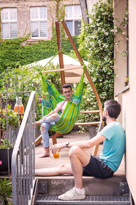 La Siesta viseća stolica Domingo Basic limeta zelena