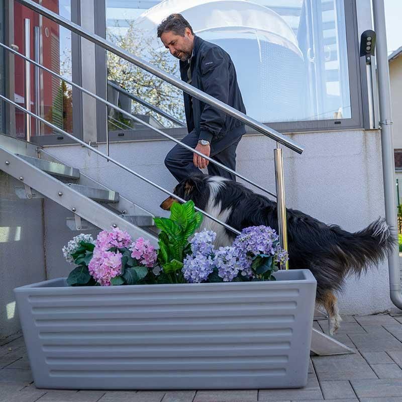 Roto cvjetna posuda Line siva XL