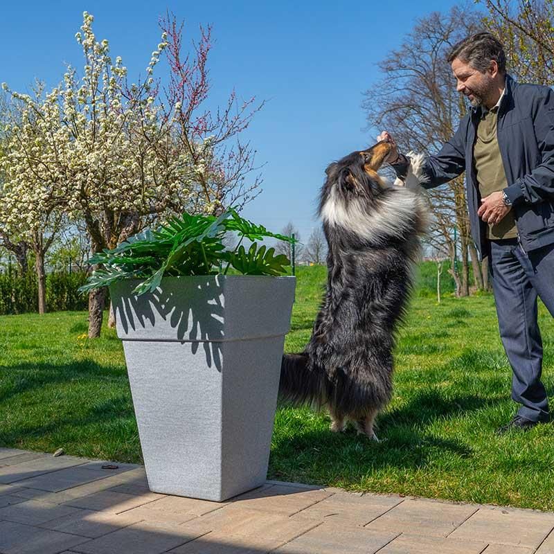 Roto cvjetna posuda Quadro - Bakrena imitacija L