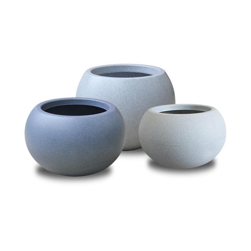 Roto cvjetna posuda Swing niska siva L