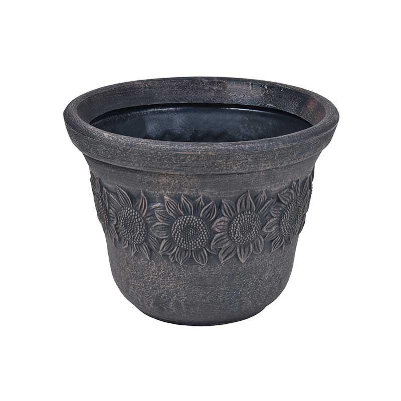 Roto okrugla tegla za cvijeće Planika granit S