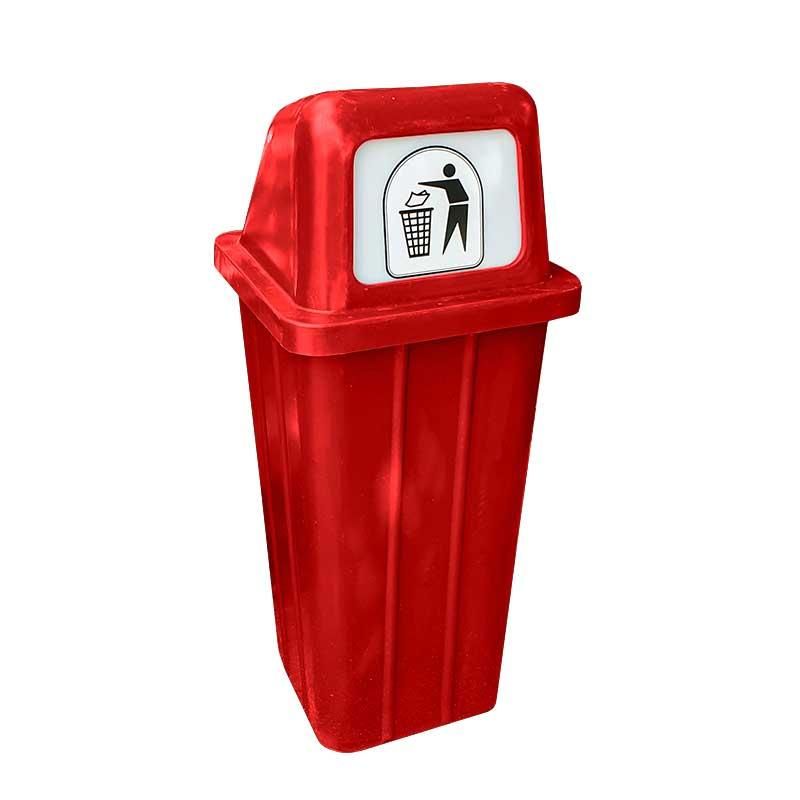 Roto pravokutna kanta za smeće 200 L crvena