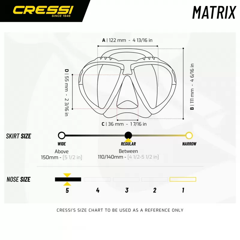 CRESSI Allround maska ​​za ronjenje Matrix zelena