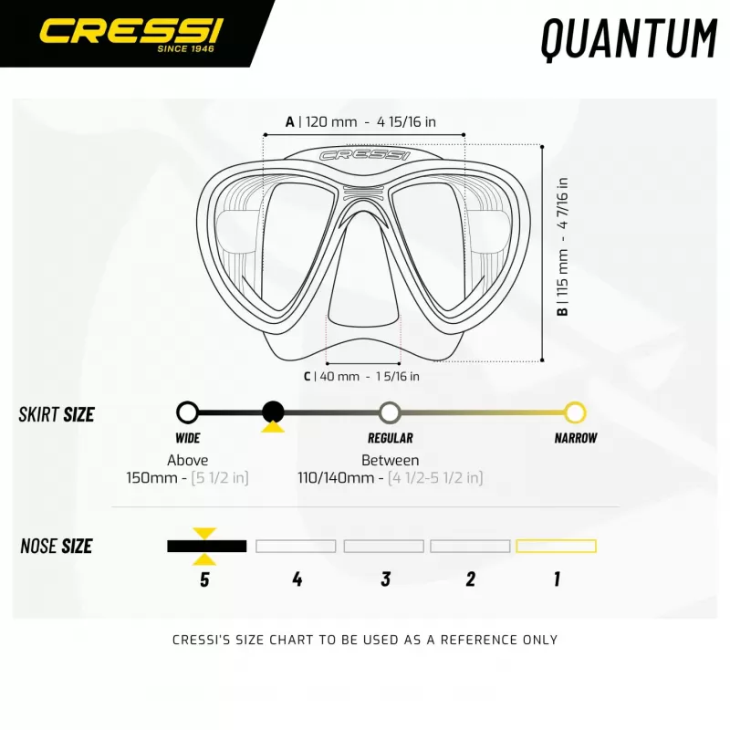 CRESSI termo maska ​​za ronjenje Quantum crna-crvena