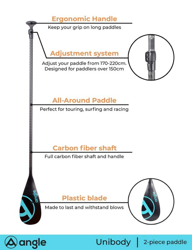Angle karbonsko veslo za sup UNIBODY7 dvodjelno