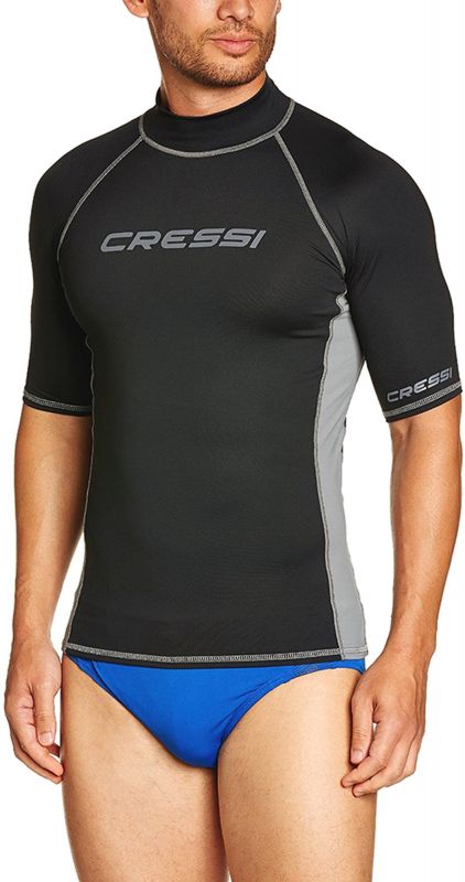 Cressi rash guard za muškarce - kratki rukavi crna S