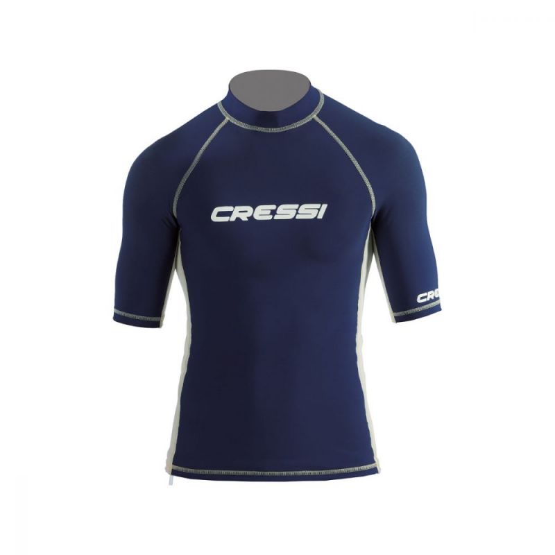 Cressi rash guard za muškarce - kratki rukavi tamno plava XL