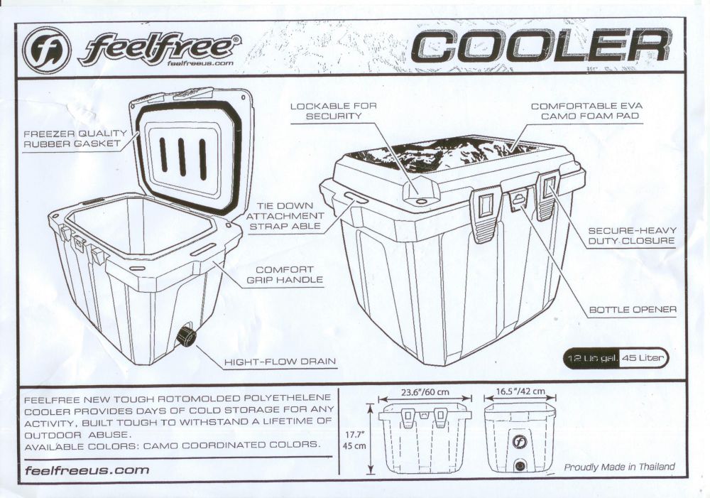 Feelfree prijenosni hladnjak Cooler 45L desert camo