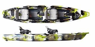 Kajak za ribolov Feelfree Lure 2 Tandem lime camouflage