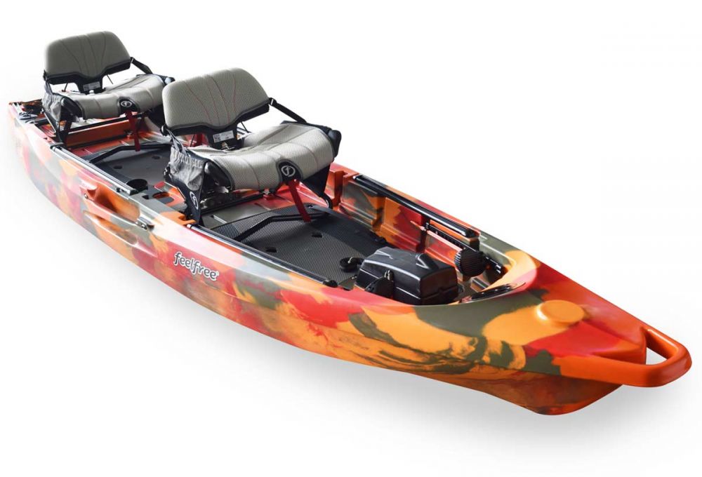 Kajak za ribolov Feelfree Lure 2 Tandem lime camouflage