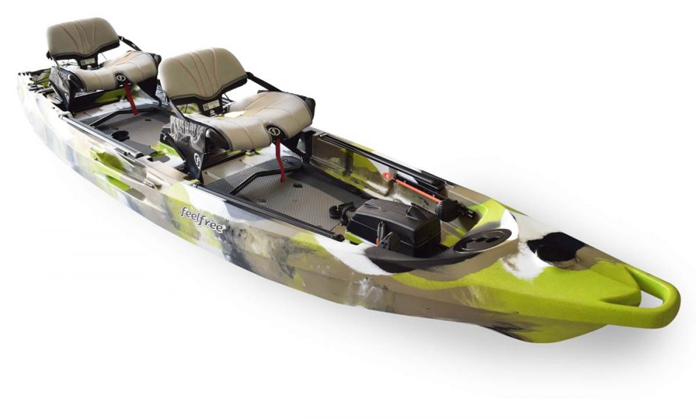 Kajak za ribolov Feelfree Lure 2 Tandem lime camouflage
