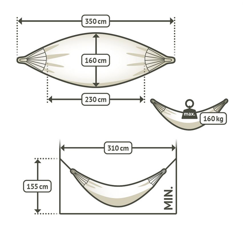 La Siesta viseća mreža za ležanje Brisa Double tukan