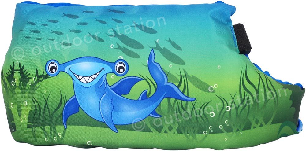 Prsluk za plivanje za djecu 3u1 Aquarius jumper morski pas