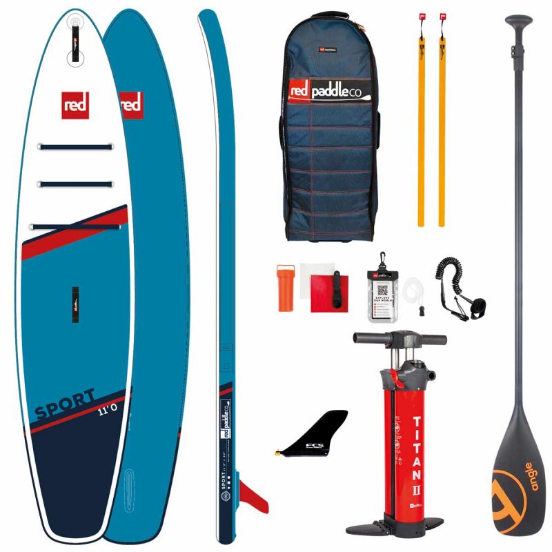 red paddle co sup daska 110 sport angle sport veslo