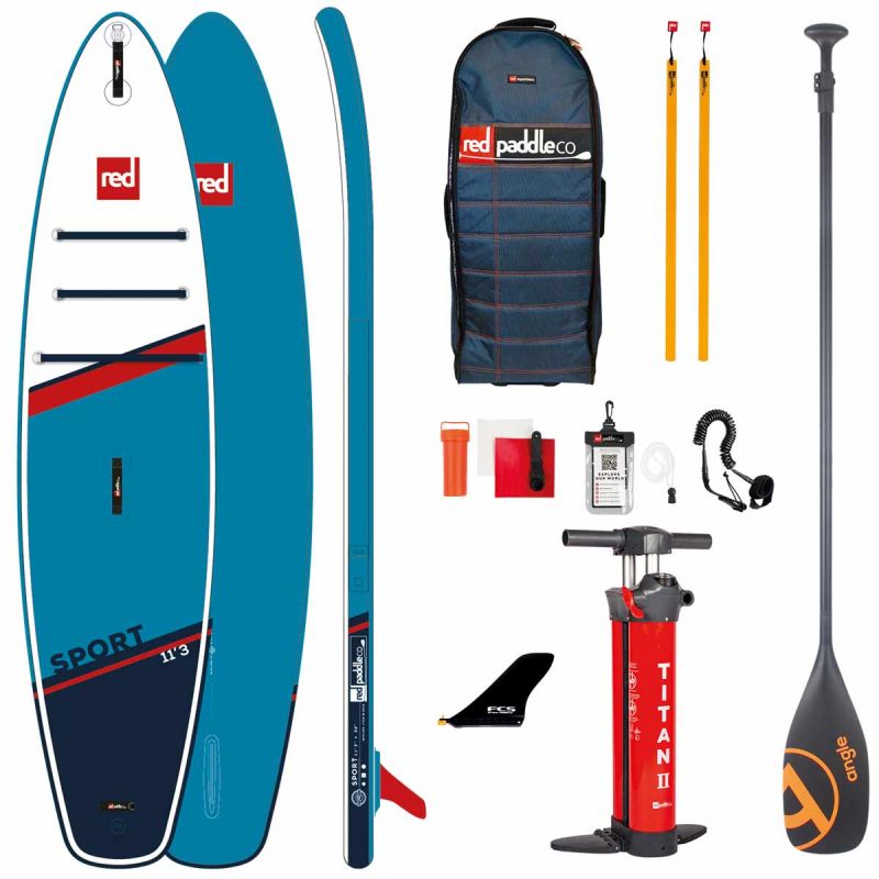 red paddle co sup daska 113 sport s angle sport veslom