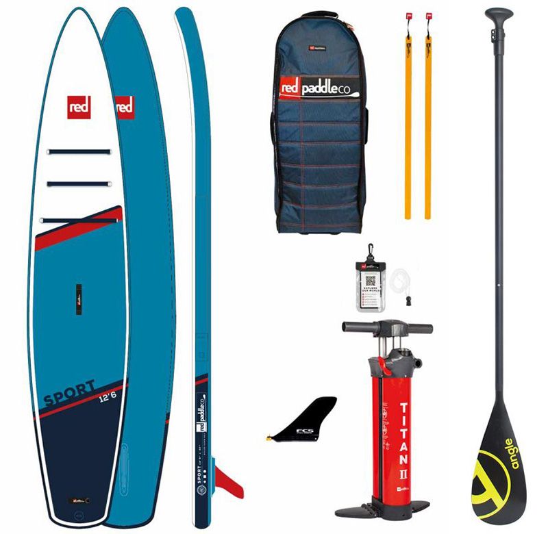 red paddle co sup daska 126 sport s angle sport veslom