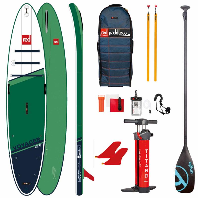 red paddle co sup daska 126 voyager angle performance veslo