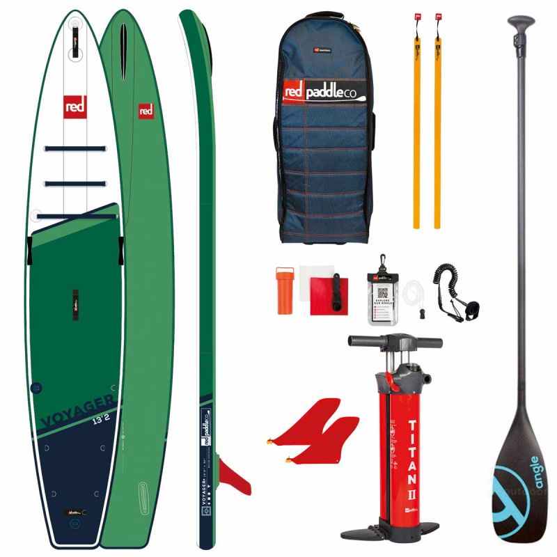 red paddle co sup daska 132 voyager angle performance veslo