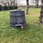 Roto komposter imitacija drva 130 L