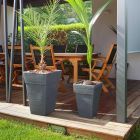 Roto cvjetna posuda Quadro - Izbijeljena imitacija drva L