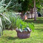 Roto okrugla tegla za cvijeće Planika granit M