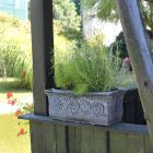 Roto pravokutna tegla za cvijeće Planika XL Terakota