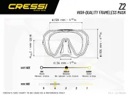 Cressi Z2 Frameless maska za ronjenje crna