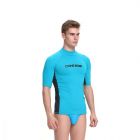 Cressi rash guard za muškarce - kratki rukavi aqua/crna L