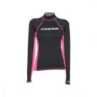 Cressi rash guard za žene - dugi rukav crna/roza L