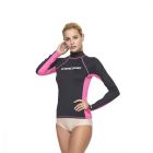 Cressi rash guard za žene - dugi rukav crna/roza S