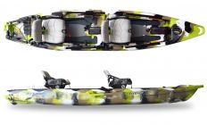 Kajak za ribolov Feelfree Lure 2 Tandem lime camouflage