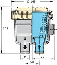 Vetus Filter vode za brodski motor TIP 330 25mm